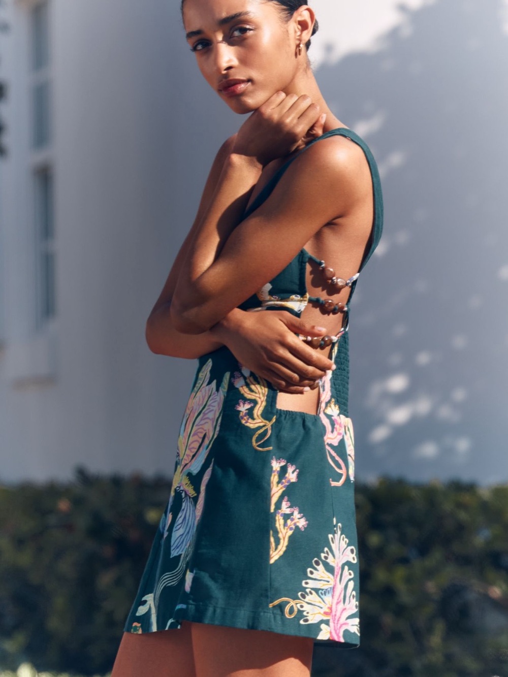 Celandine Anthropologie Mini Dress with Floral Print